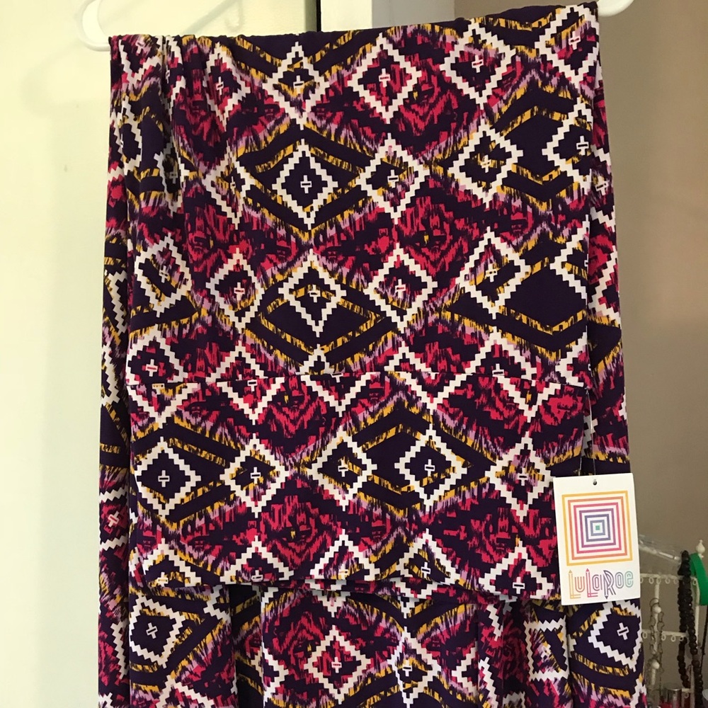 LuLaRoe pink purple Maxi skirt